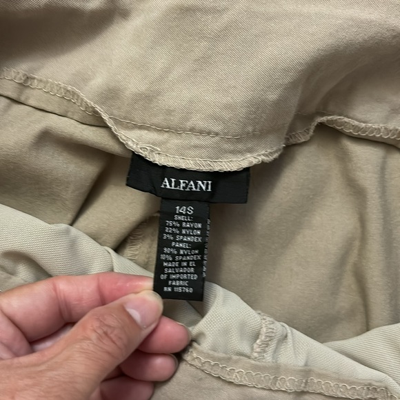Gently loved Alfani tan pants; sized 14 - Picture 5 of 6
